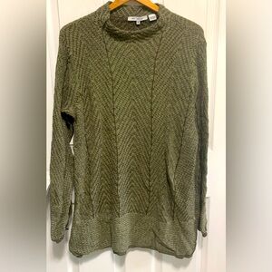 Eight Eight Eight Women's XL Mock Neck Long Sleeve Sweater Stretch Pullover Top